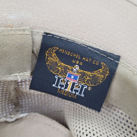 Henschel Hat Co Aussie Safari Sun Hat Khaki Size Medium, Peacock Feather - Picture 8 of 9